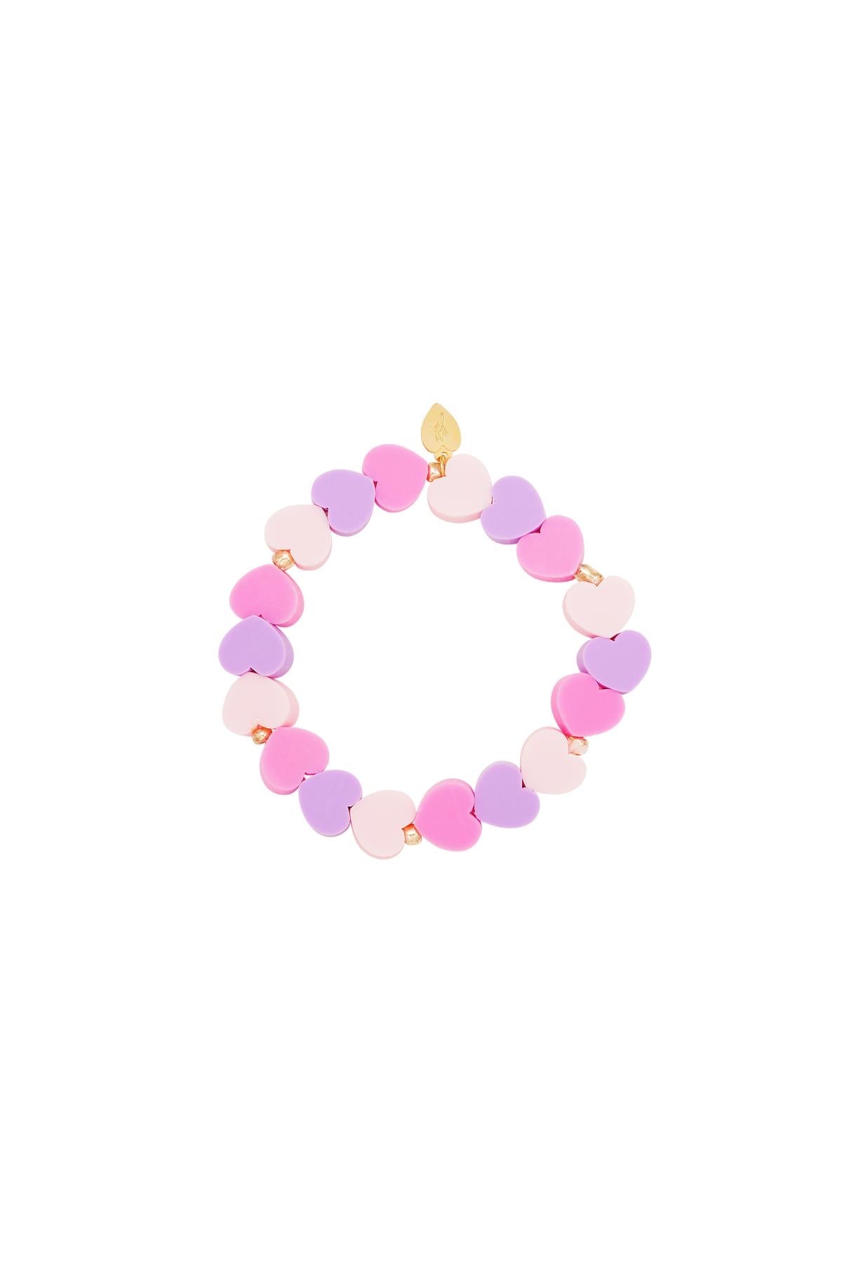 Bracciale bimba cuori colorati