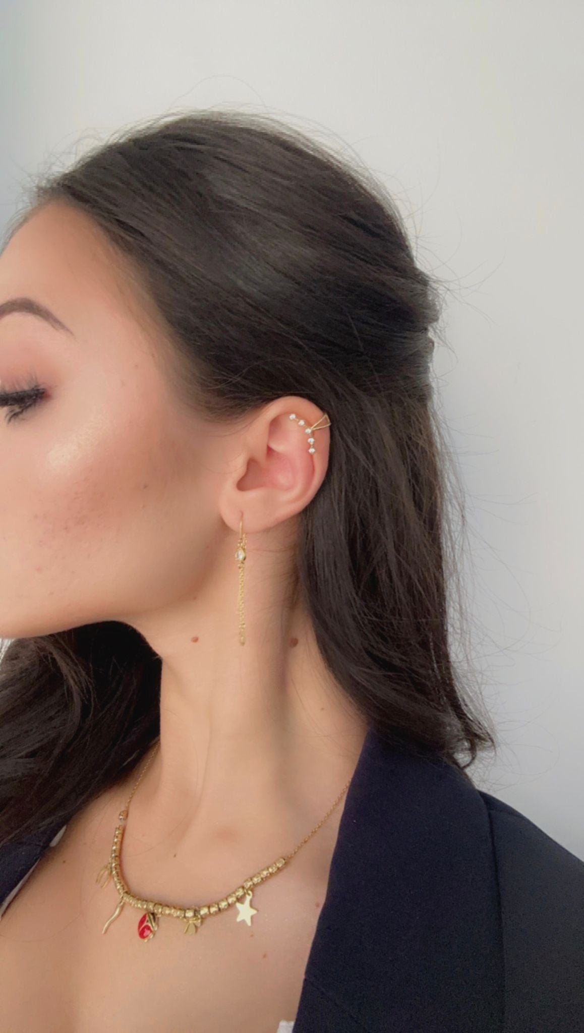 Earcuff gioiello acciaio inossidabile