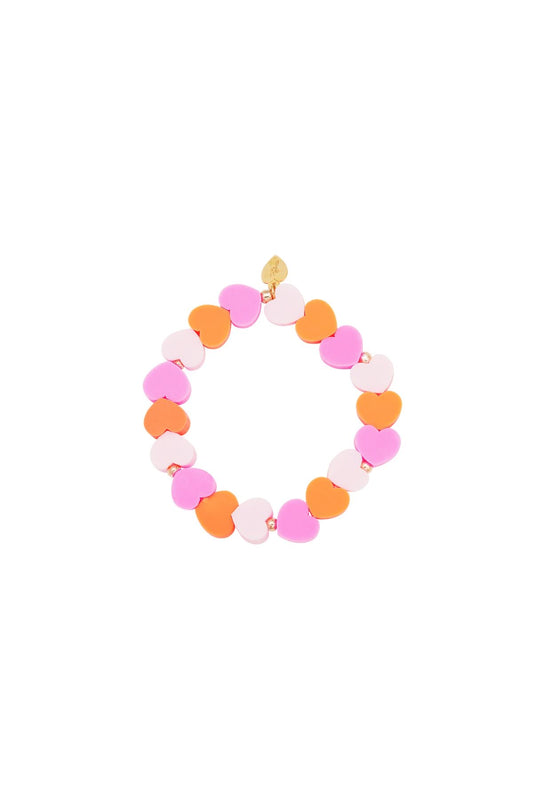 Bracciale bimba cuori colorati