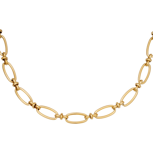 Collana Porto in acciaio gold SCIARAH