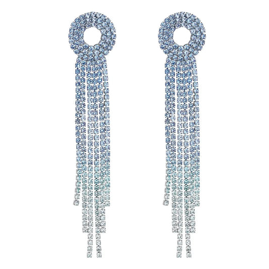 Holiday Collection Orecchini con strass Luxury blu SCIARAH