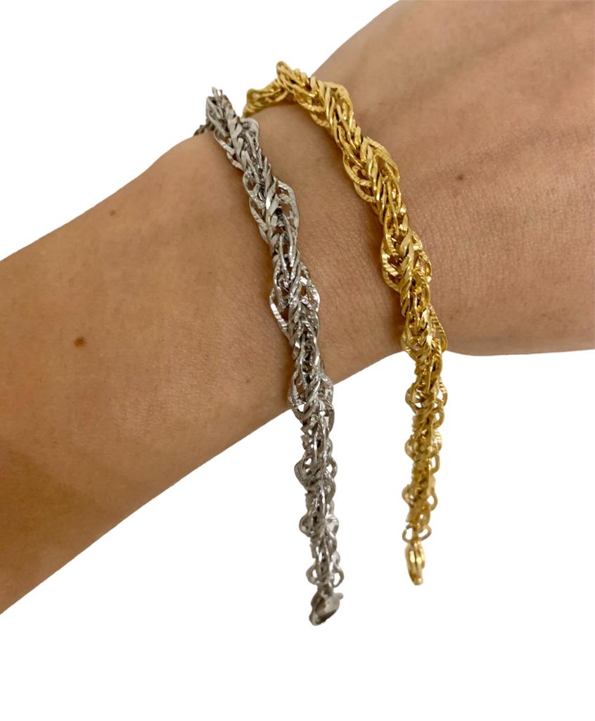 Bracciale in acciaio inossidabile Oro e Argento Torchion