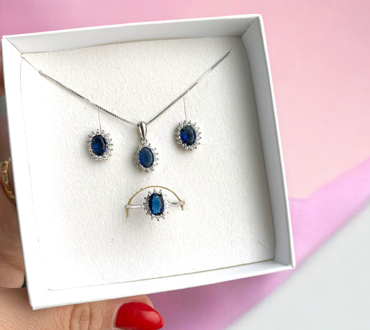 Set Kate Blu argento 925