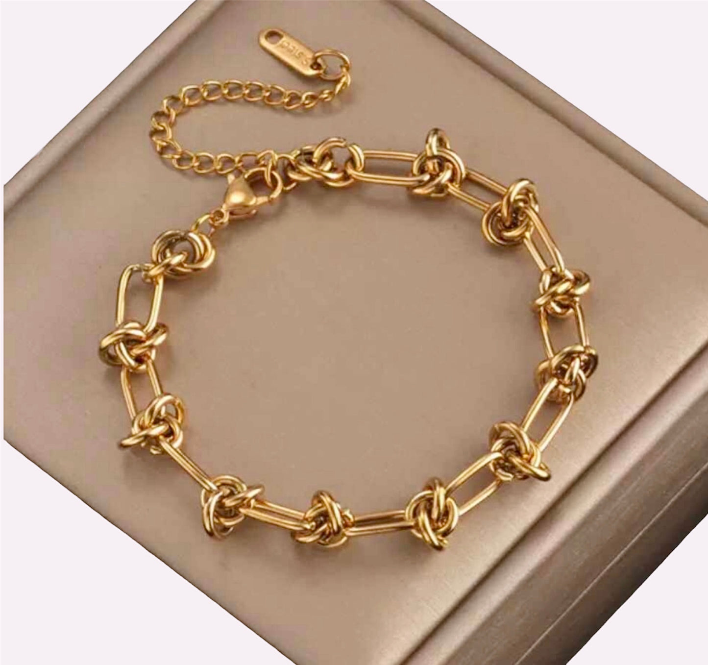 Bracciale oro acciaio inossidabile