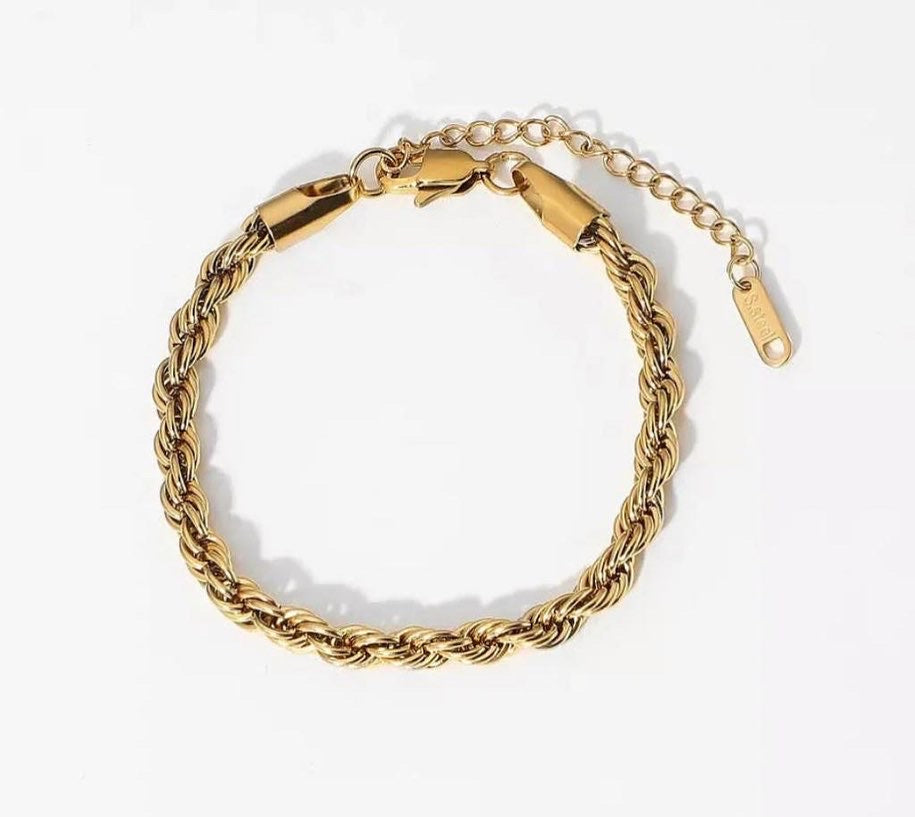 Bracciale oro acciaio inossidabile