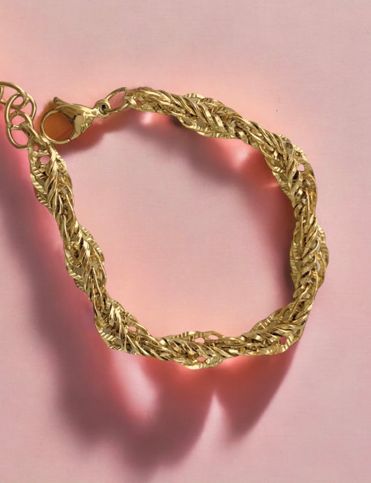 Bracciale in acciaio inossidabile Oro e Argento Torchion